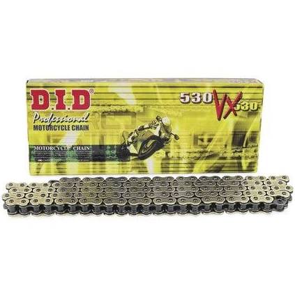 D I D 530 Pro-Street VX Series X-Ring Chain 130 Links Natural Steel Color Black Type Length Application Offroad 530vxx130zb