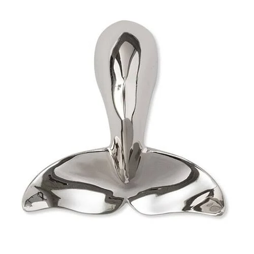 Humpback Whale Tail Door Knocker Nickel Silver