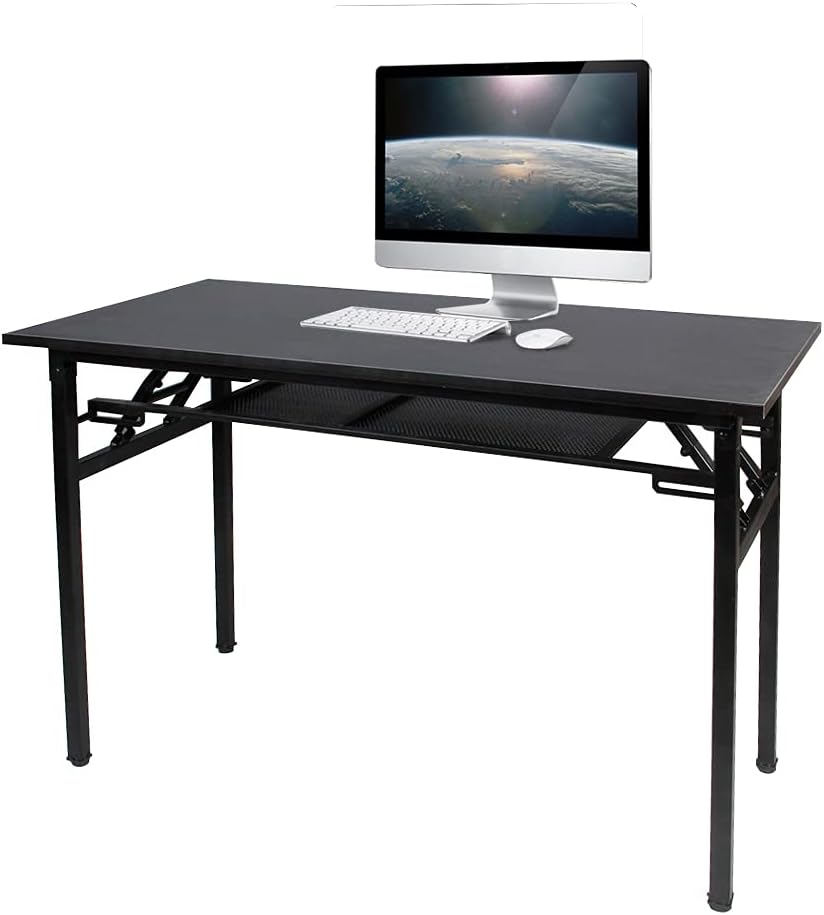 Need Computer Desk Office Desk Workstation 47 inches Folding Table with BIFMA Certification Training Table,White AC7DW-120