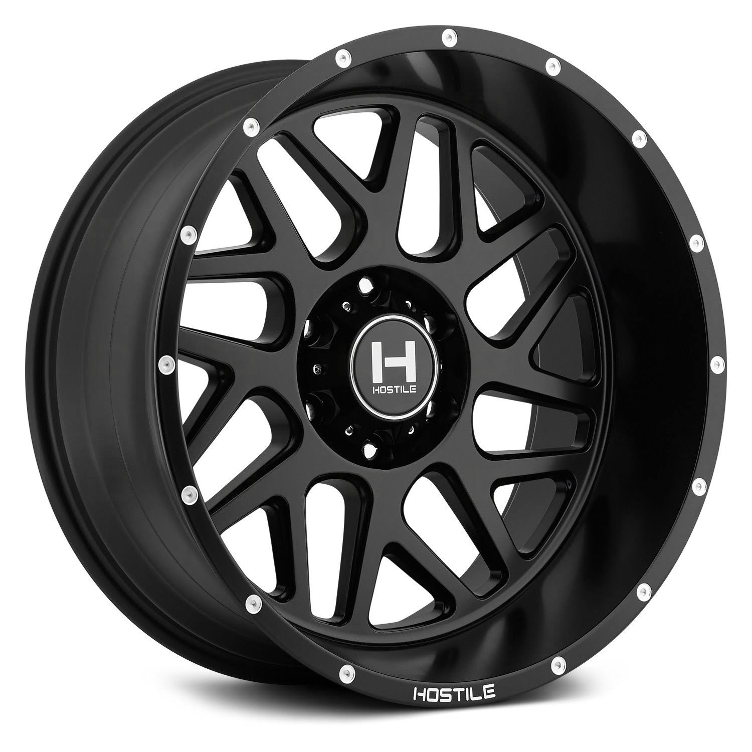 Hostile Sprocket H108 Wheel 20x10 5x127 Asphalt Satin Black -19mm Offset!