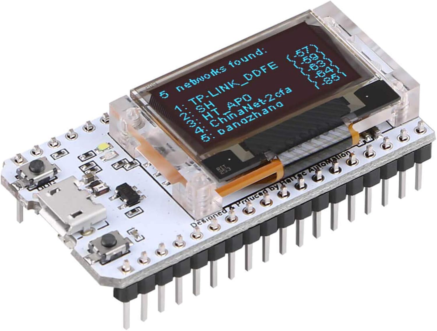MakerFocus ESP32 Development Board Upgraded Version 8MB Flash, ESP32 WiFi Bluetooth, ESP32 OLED 0.96 Inch OLED Display CP2102 Internet for Ar duino ESP8266 NodeMCU Pack of 2