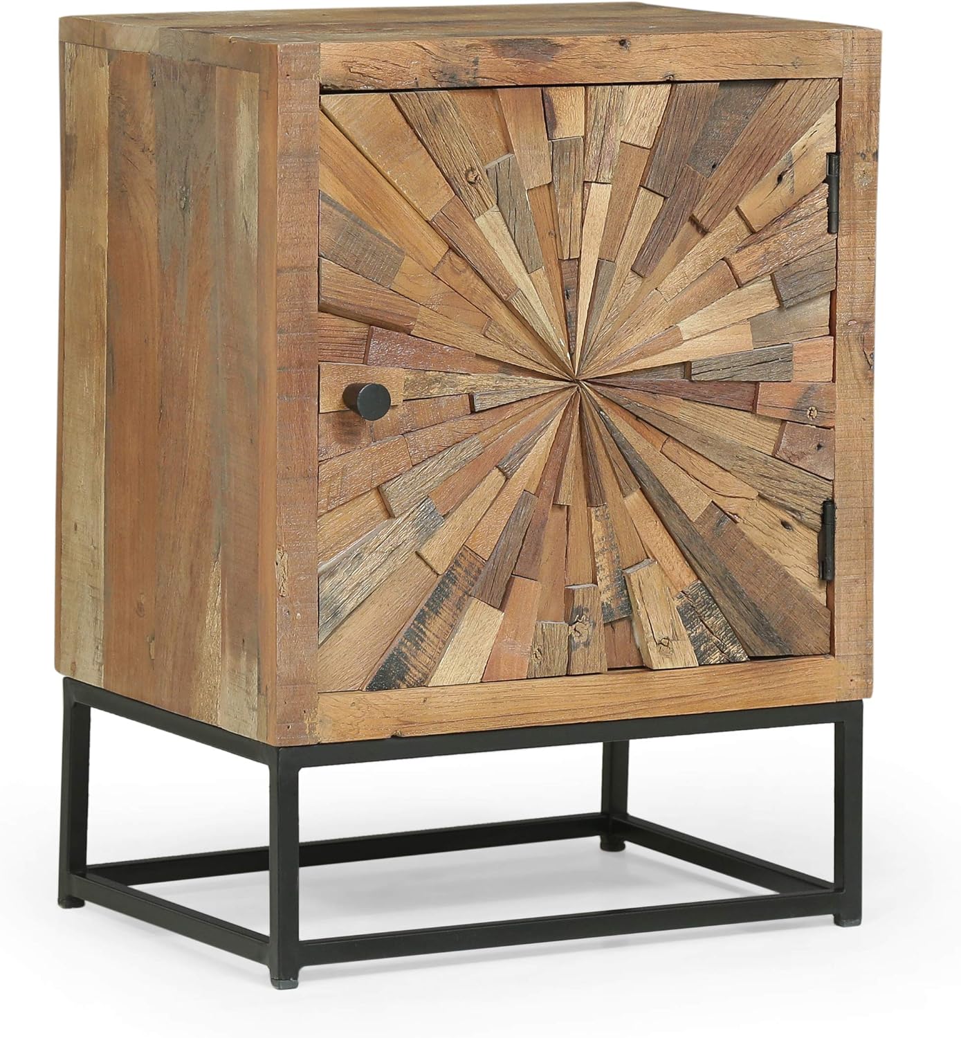 Christopher Knight Home Gatsby Boho Wooden Night Stand, Natural, Black