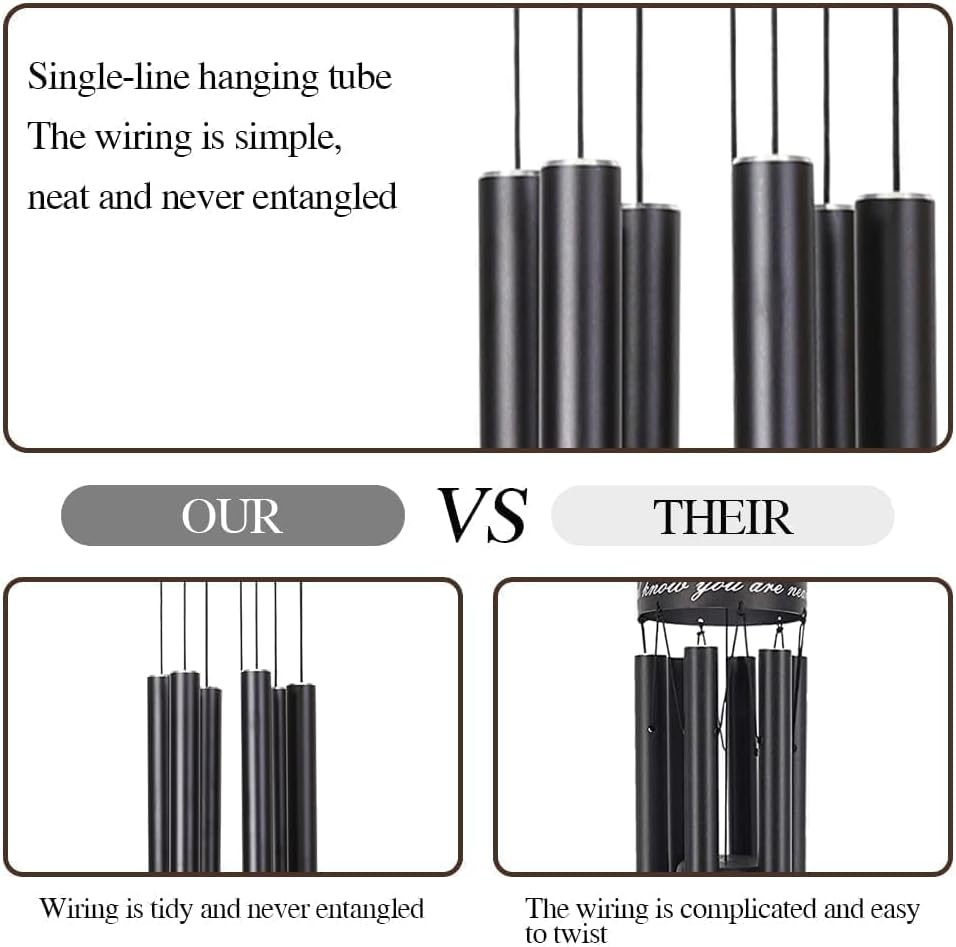 Wind Chimes Outdoor Clearance/Memorial Wind Chime/Sympathy Gift/Corinthian Bells Windchimes. Two Wind Pendulum. .36