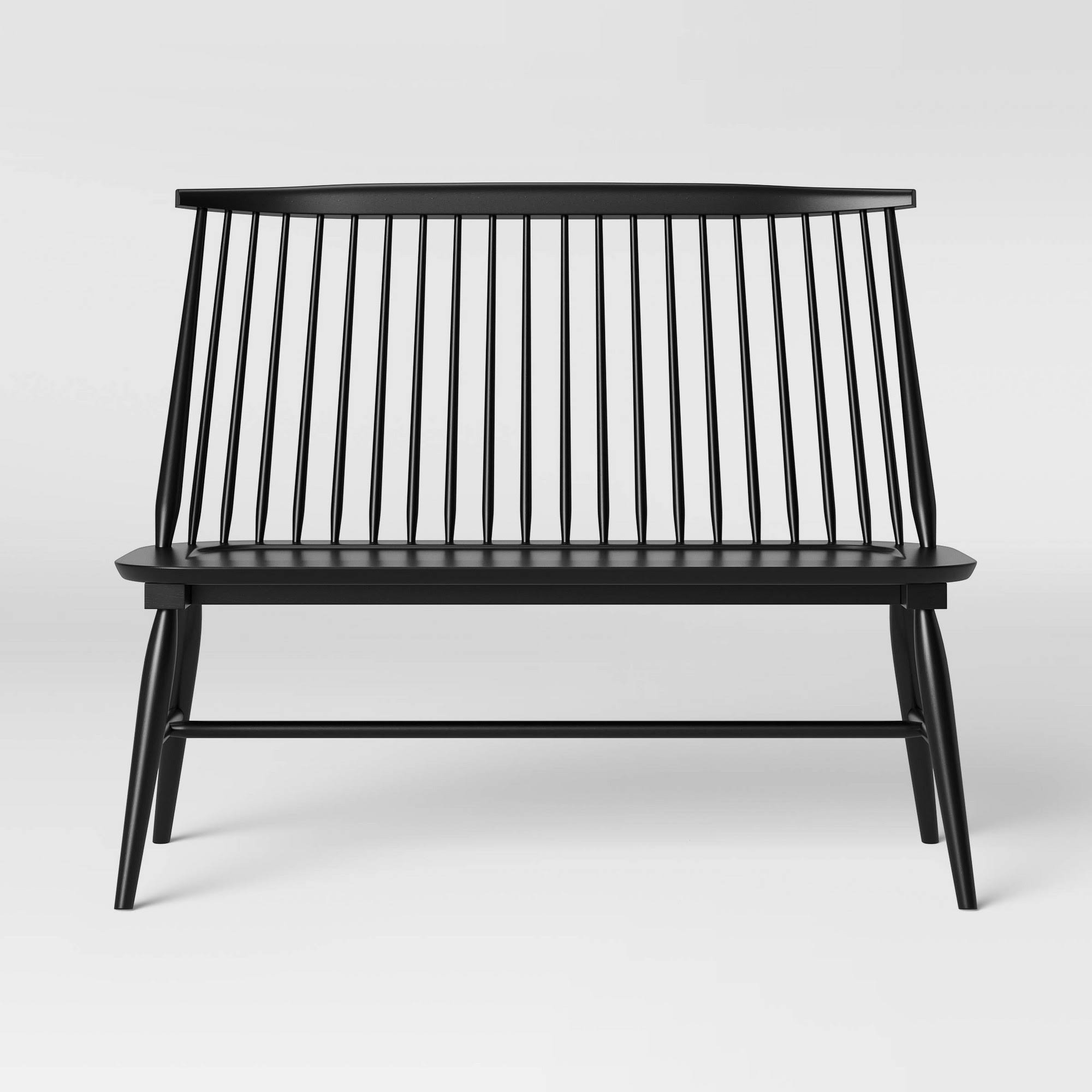 Harwich High Back Windsor Bench Black - Threshold