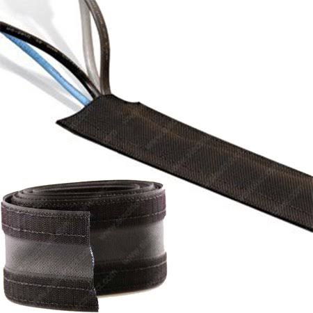 4 inch Wide Dura Race Carpet Cord Cover - 25ft Length - Black