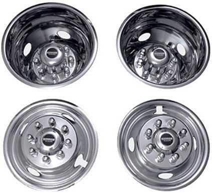 Pacific Dualies 32-1950 Polished 19.5 Inch 8 Lug Stainless Steel Wheel Simulator Kit for 1999-2002 Ford F450/F550 Truck