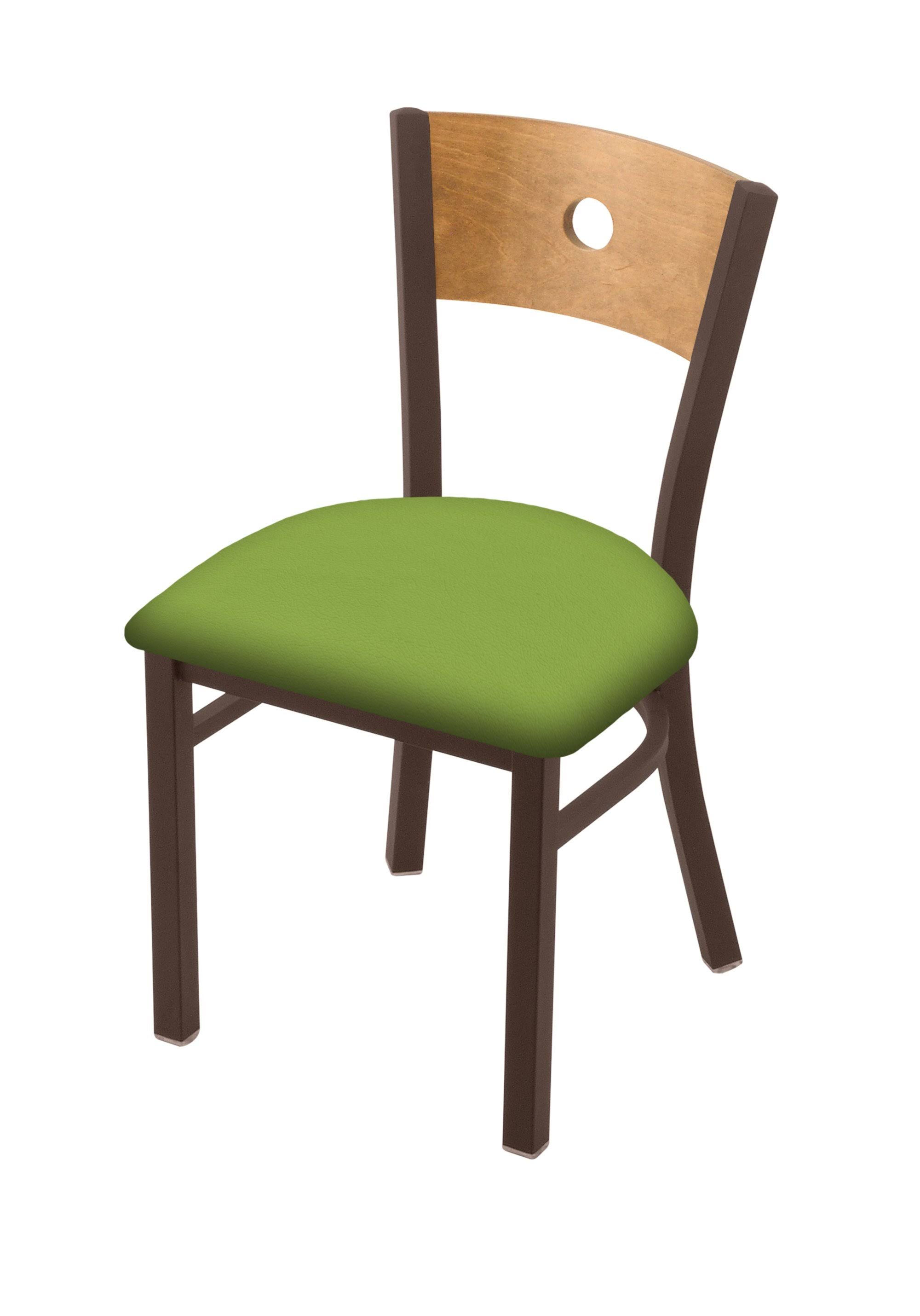 Holland Bar Stool 630 Voltaire 18x22 Chair with Bronze Finish, Medium BACK, and Canter Pine Seat