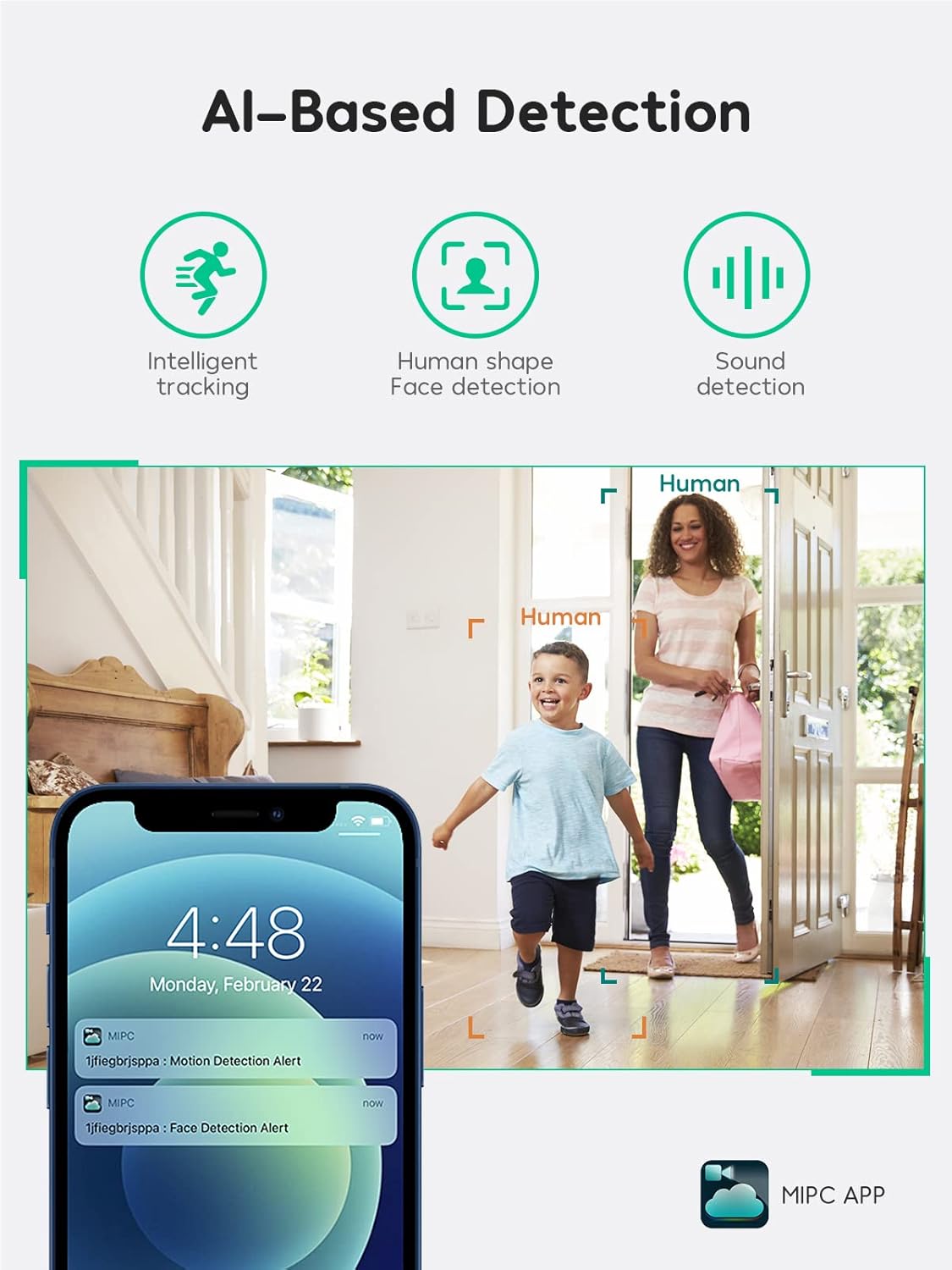 Baby Monitor, WINEES 1080P Indoor Camera with Audio and Night Vision, WiFi Surveillance Camera Security Home Dog Pet Monitor with App, Motion Sensor Detection 2 Way Audio WiFi Alexa Camera Pack of 2