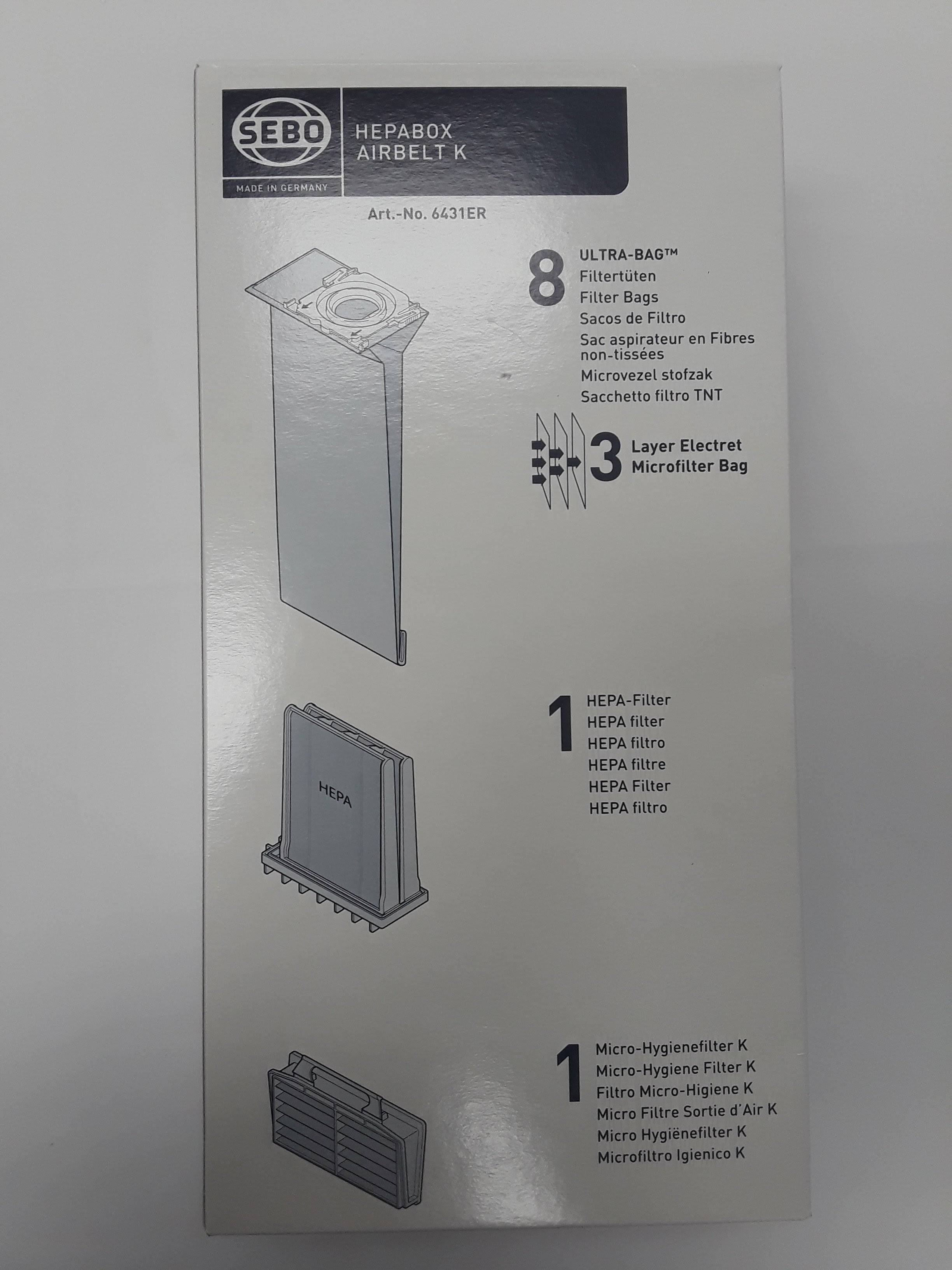 Sebo 6431ER HEPA Service Box for K-Series Vacuums