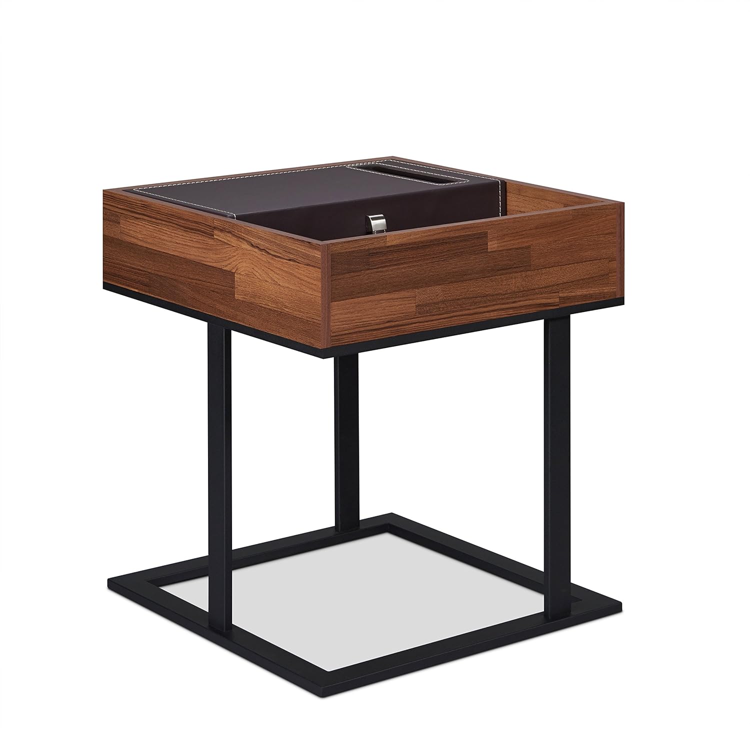 ACME Furniture 83895 Sonia Walnut and Sandy Black Side Table