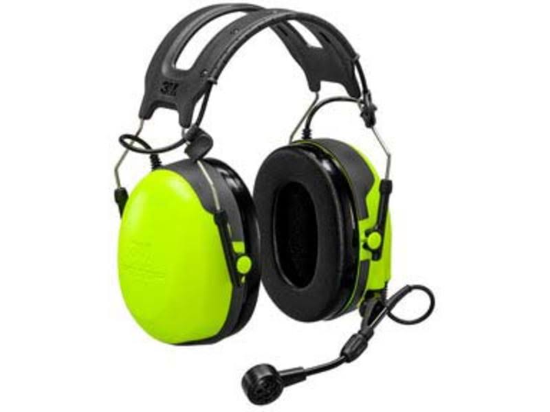 Peltor CH-3 Headset w/PTT Headband, Black/Yellow, MT74H52A-111