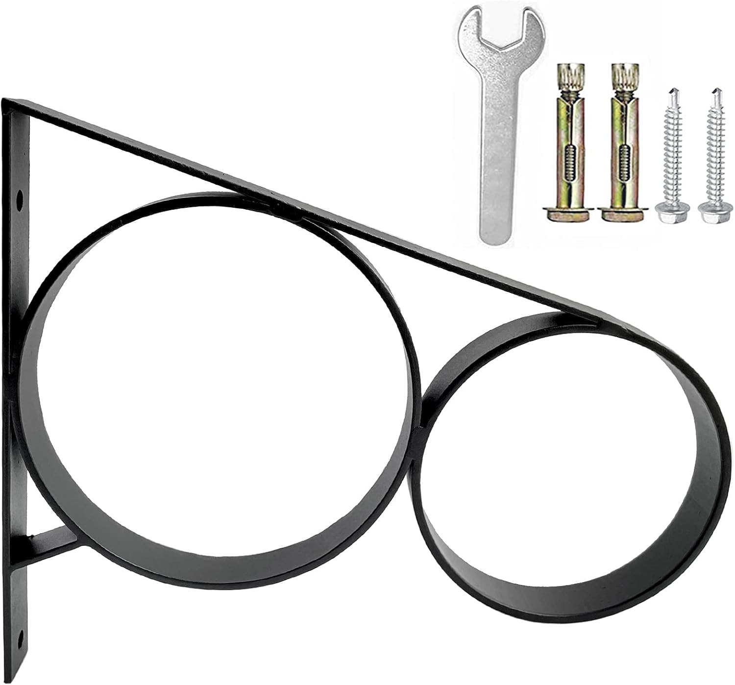 ATYOUK Handrail Railing Wrought Iron Post Mount Step Grab Rail for Wall Mounted 1 to 2 Steps White Solid Hand Rail Stairs Pack of 2