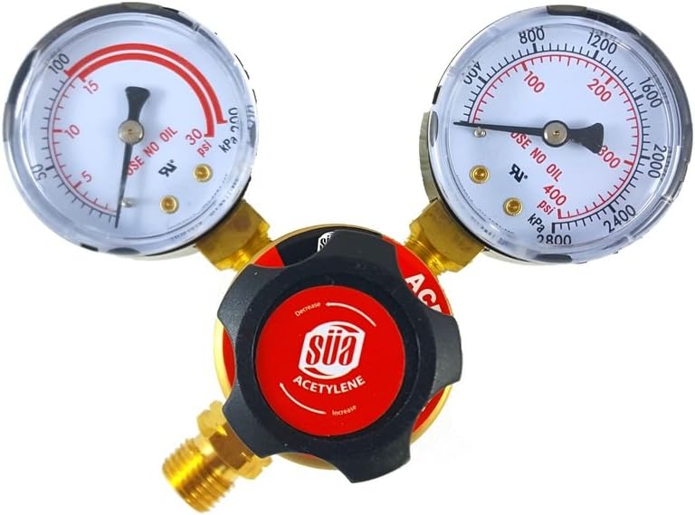 SÜA - Oxygen and Acetylene Regulators Welding Gas Gauges -Pair - Rear Entry - LDP series Pack of 2