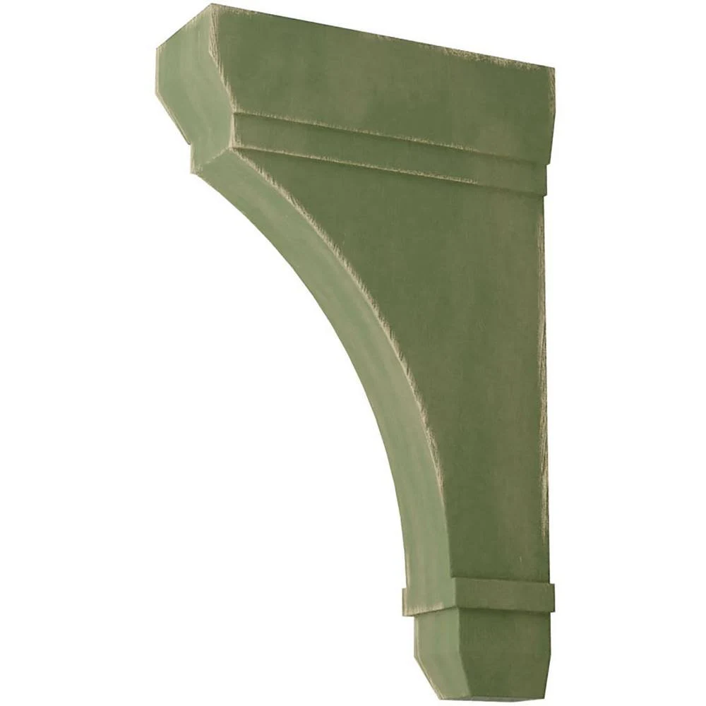 Ekena Millwork BKTWD02X06X10STGR 2 1/4x22W x 6x22D x 10x22H Stockport Wood Vintage Decor Bracket, Restoration Green