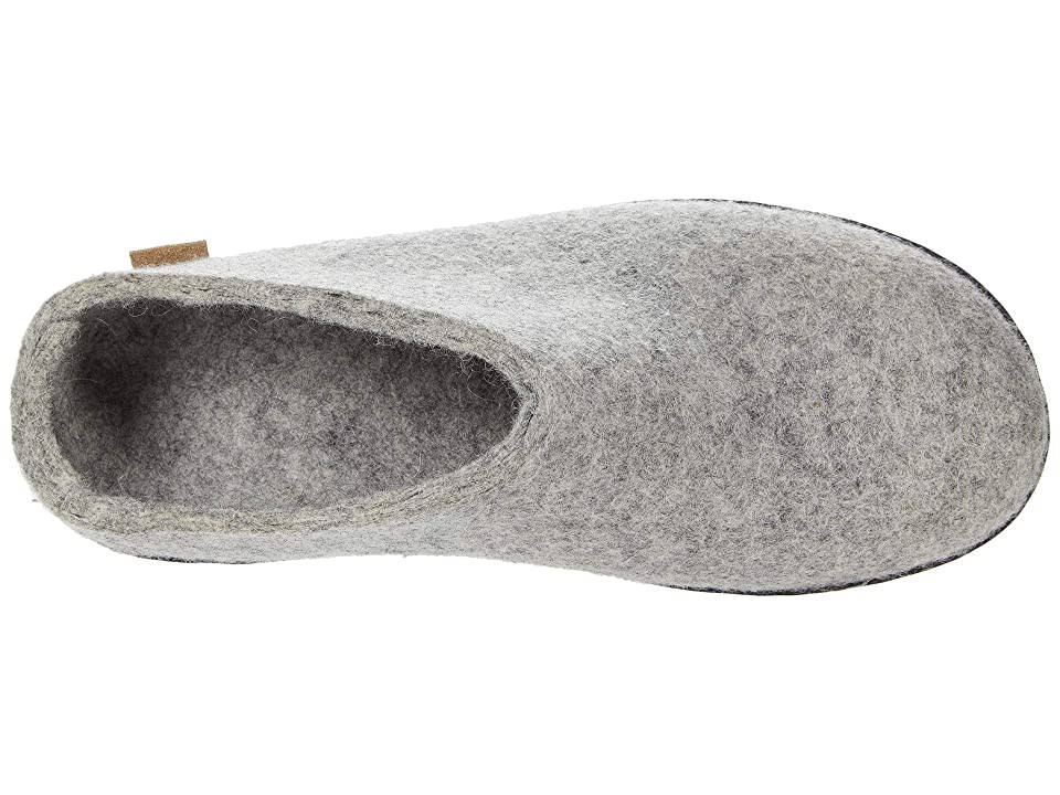 Glerups BR-01-02: Wool Rubber Grey/Black Rubber Slip-On (43)
