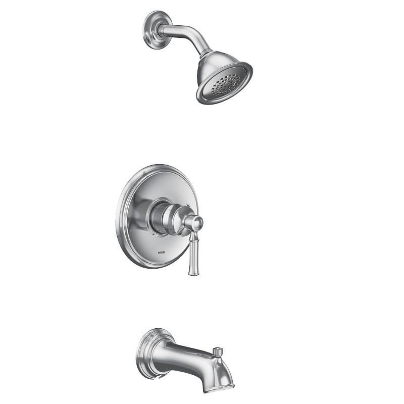 Moen Ut2183ep Dartmoor Tub and Shower Trim Package - Chrome, Silver