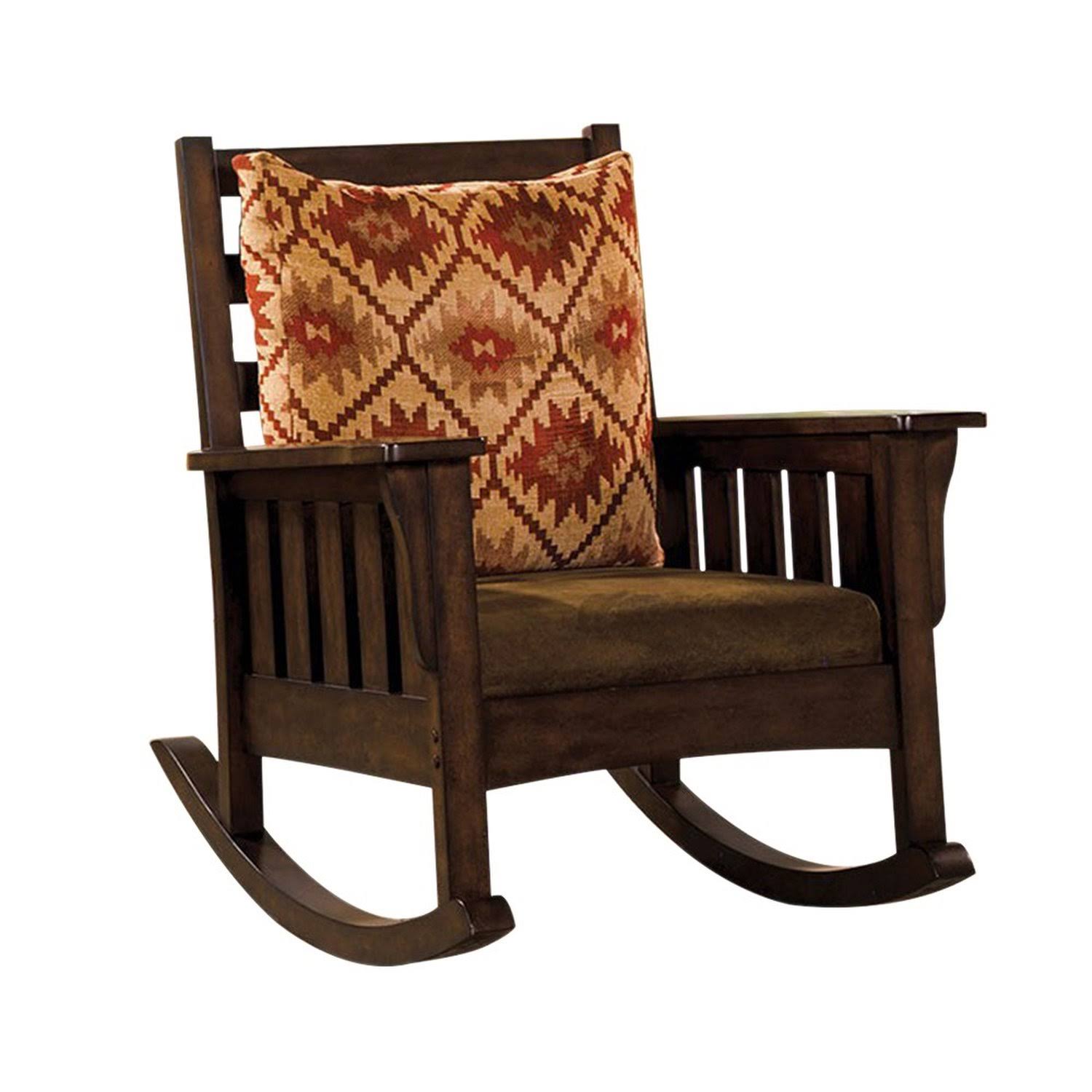 Benzara - Morrisville Traditional Accent Chair, Dark Oak