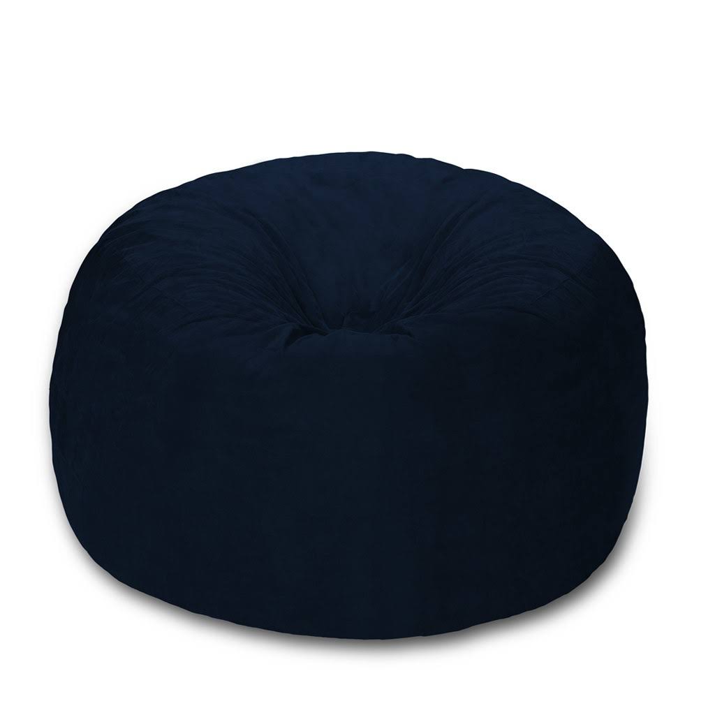 Huge Memory Foam Bean Bag 6 ft Navy Blue Relax Sacks