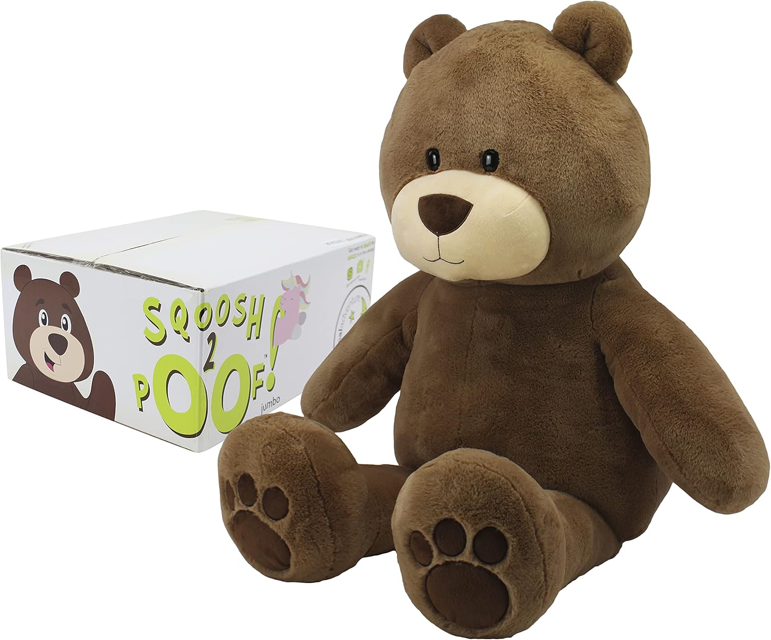 Animal Adventure | Sqoosh2Poof | Jumbo Plush Character Compressed Inside Small Box | 54