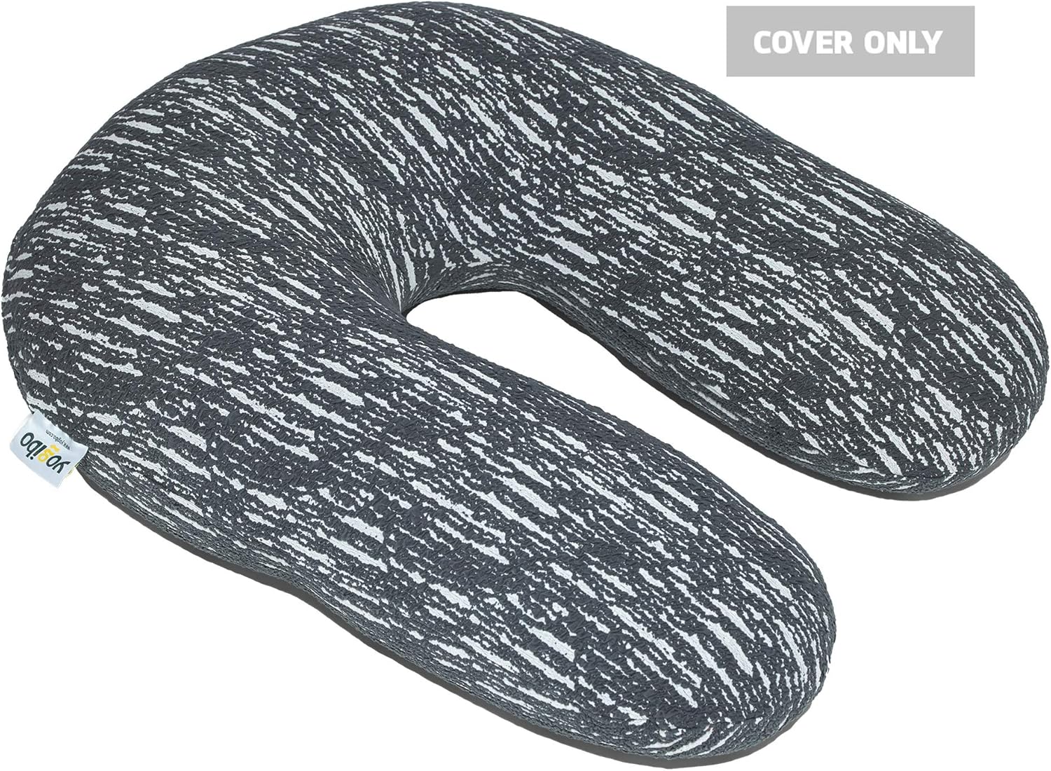 Yogibo Luxe Support Replacement Cover, Luxury Upscale Washable, Removable Cover, Gray Pack of 2