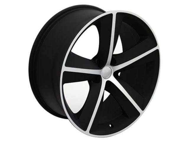 OE Wheels 20x9 Wheel Fits Dodge, Chrysler - SRT Style Satin Black Rim with Machined Face, Hollander 2357