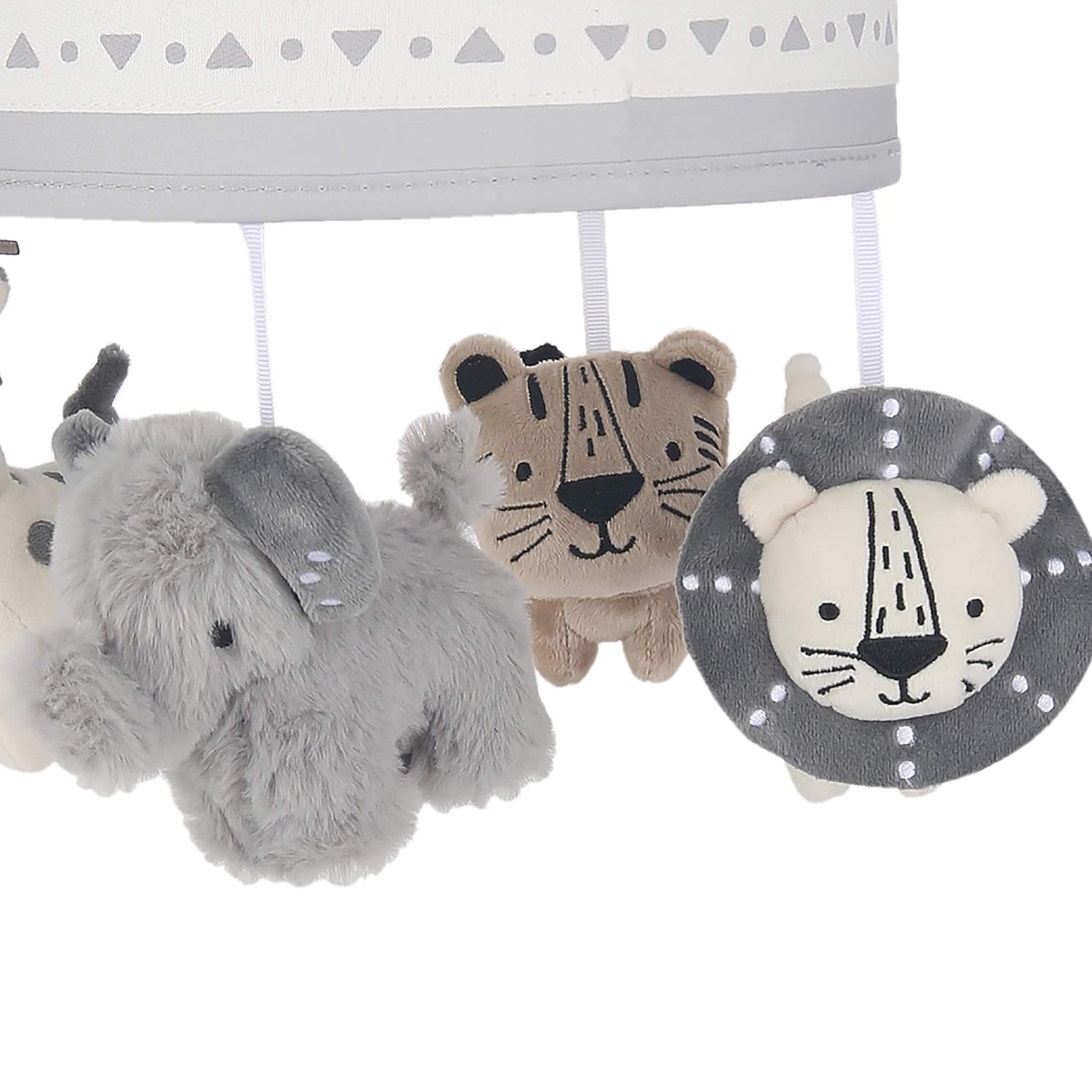 Lambs & Ivy Animal Jungle Musical Baby Crib Mobile Soother Toy - Multicolor Pack of 2