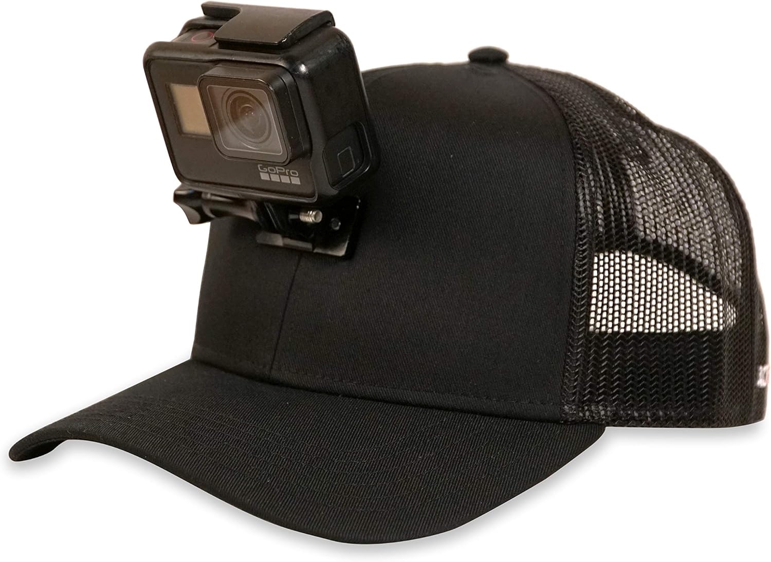 ActionHat&reg; Black Curved Bill - Patented Floating Hat Mount Compatible for GoPro Hero 9/8/7/6/5/4/3 Action Camera