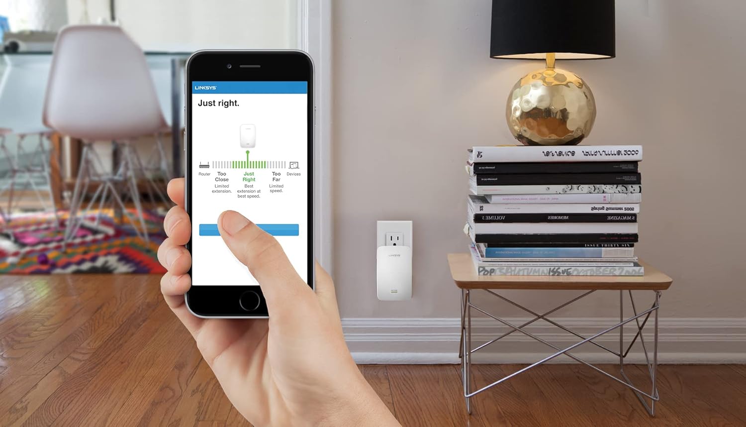 Linksys RE9000: AC3000 Tri-Band Wi-Fi Extender, Wireless Range Booster for Home, 4 Gigabit Ethernet Ports, Works with Any Wi-Fi Router (Black)