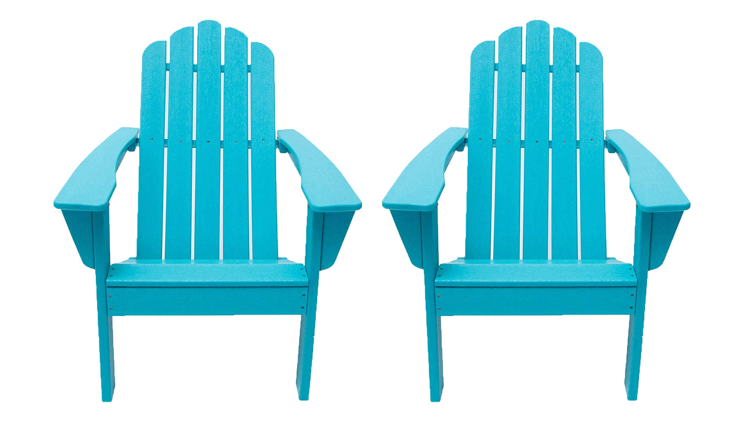 Luxeo Marina Aruba Blue Poly Outdoor Patio Adirondack Chair (2 Pack)