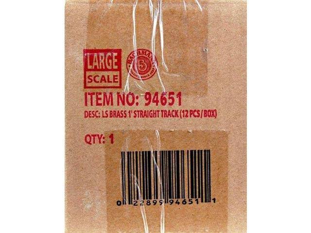 Bachmann 1& Straight Brass Track (12) (Large Scale) - BAC94651