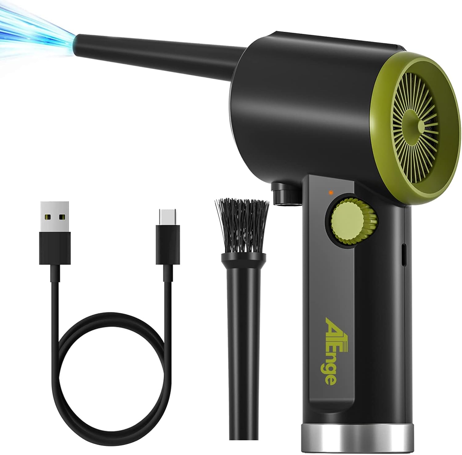 Compressed Air Duster, 41000 RPM Electric Air Duster, Handheld Cordless Air Duster, Stepless Speed Motor, Rechargeable Air Blower, Type-C Fast Charge, for Computer, Keyboard, Pet House… Pack of 2