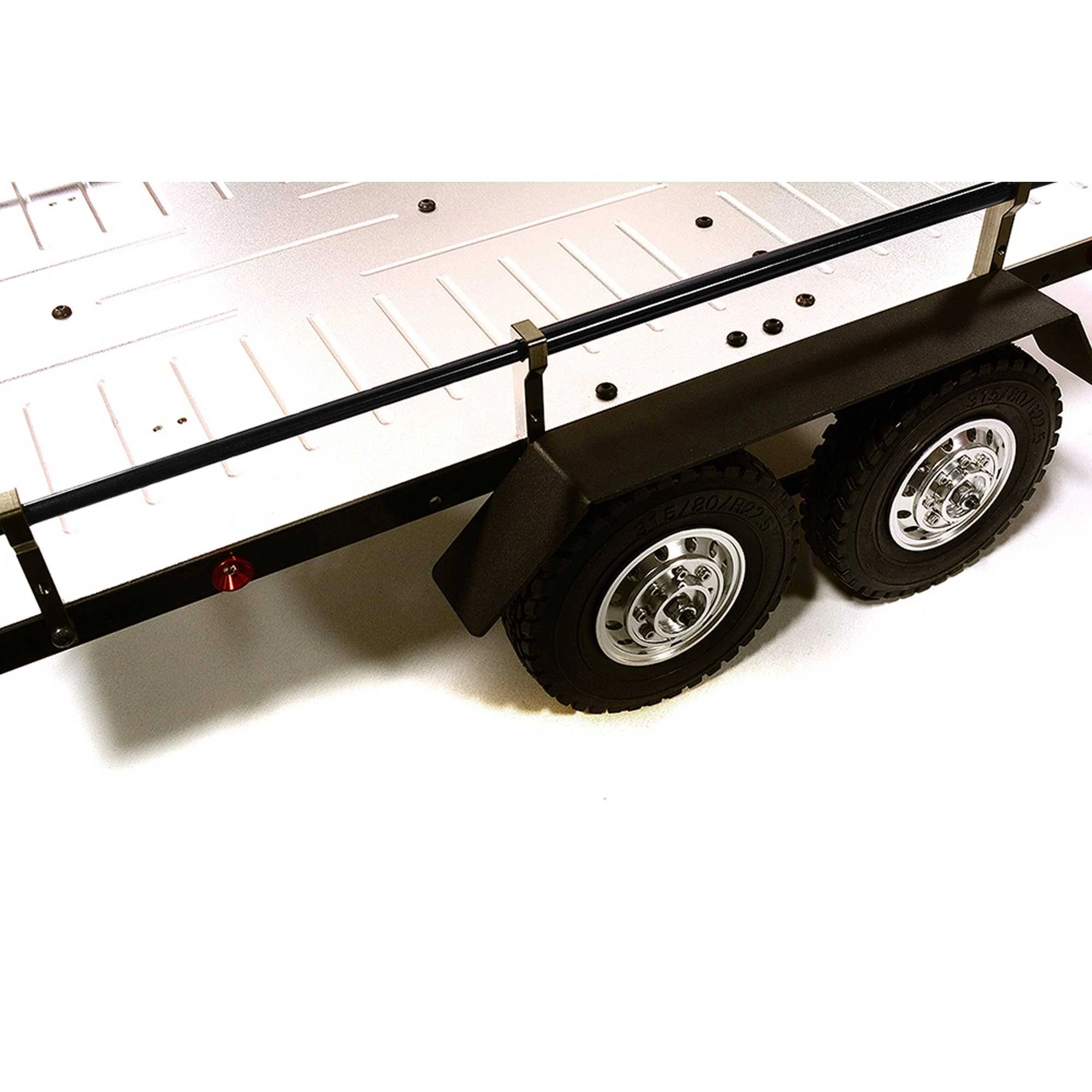 Integy Alloy Flatbed Dual Axle Car Trailer, Black: 1/10 RC, INTC26670BLACK