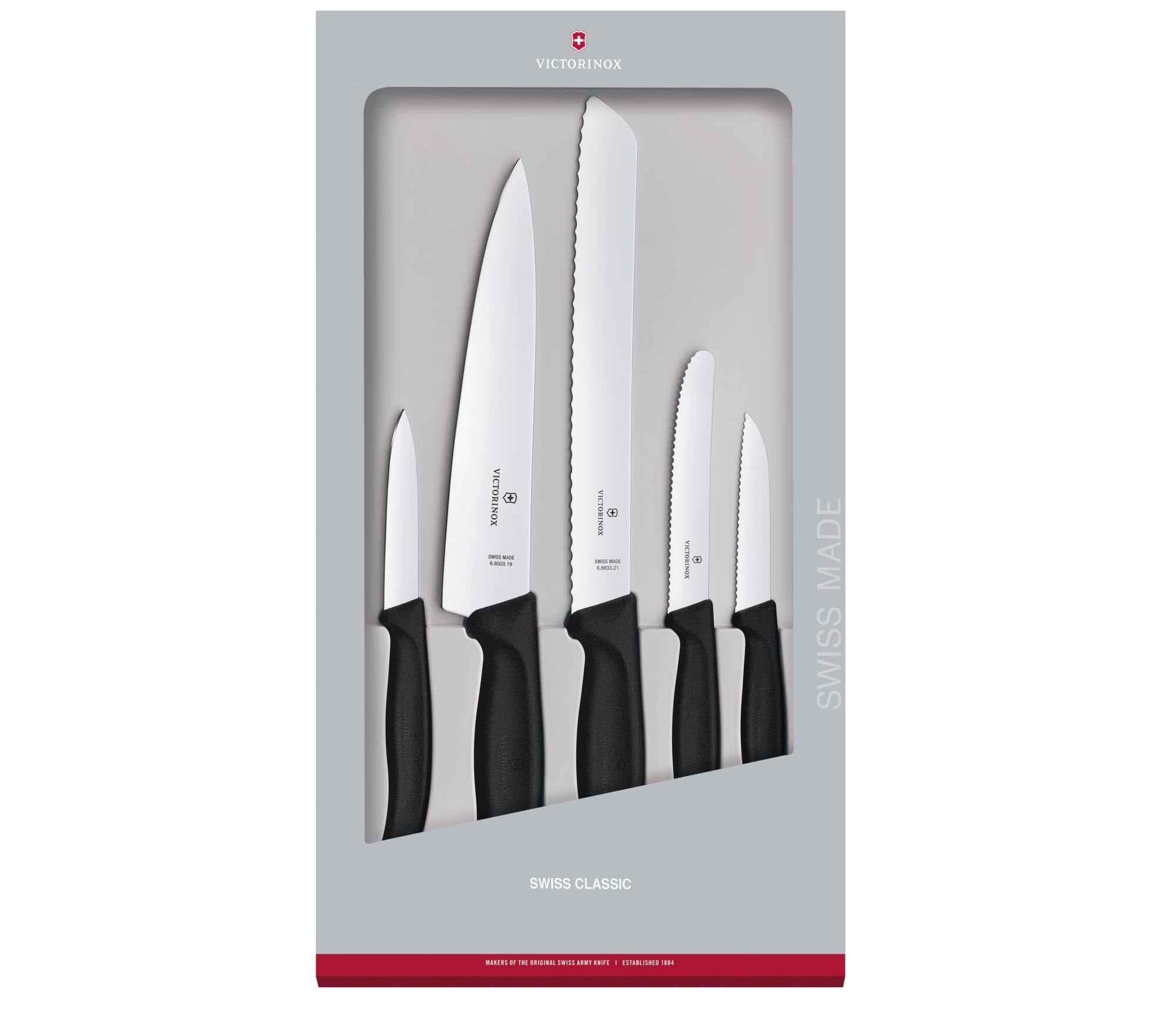 Victorinox Swiss Classic Kitchen Set, 5 Pieces, Black