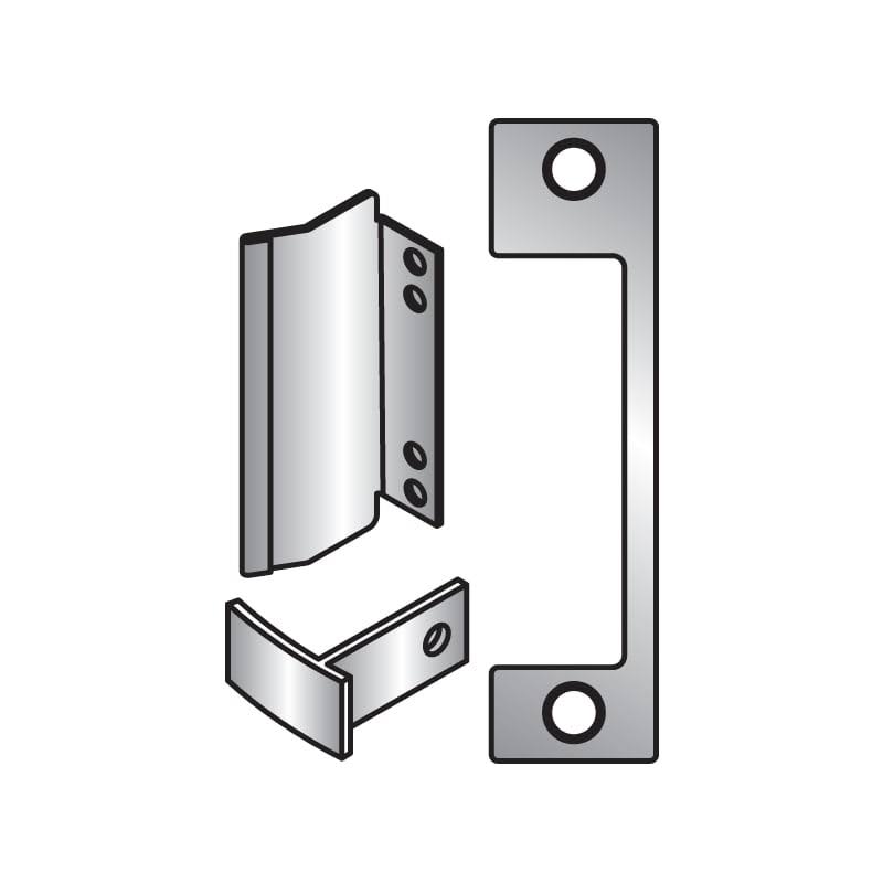HES TD Faceplate for HES 1006 Series Electric Strikes for Use with Mortise Locks Bright Brass