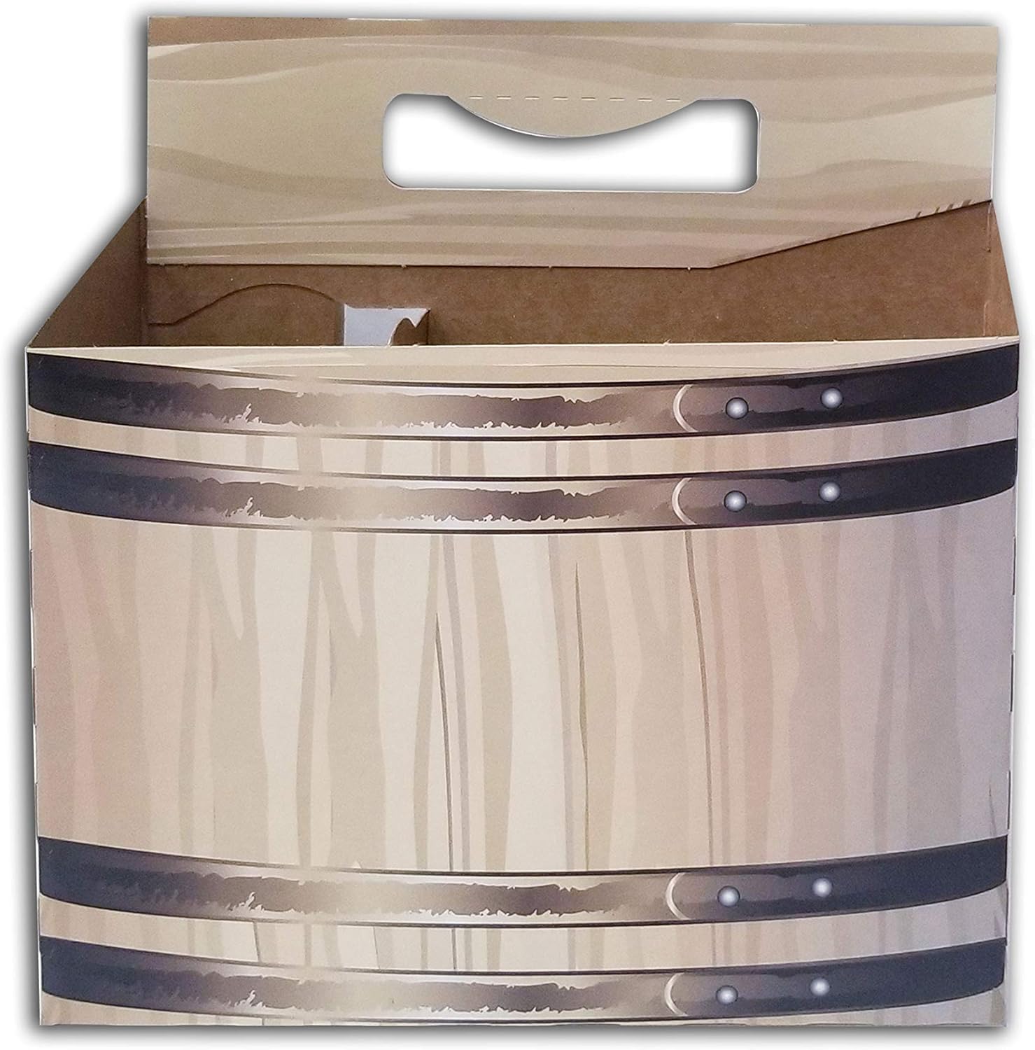 6 Pack Cardboard 12 oz Beer/Soda Carrier by C-Store Packaging (Barrel-50pk) FAST SAME DAY SHIPPING Pack of 2