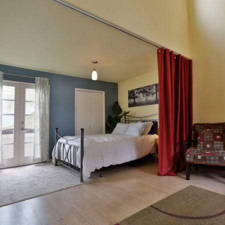 Roomdividersnow Premium Heavyweight Ceiling Track Room Divider Kit, Red