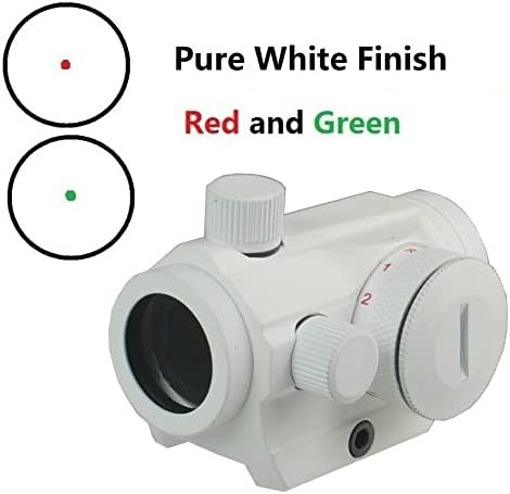 DB TAC INC White Color Finished Micro Sight Red and Green Color Dot Weaver/Picatinny Mounting Professional Hunting 4MOA Pack of 2