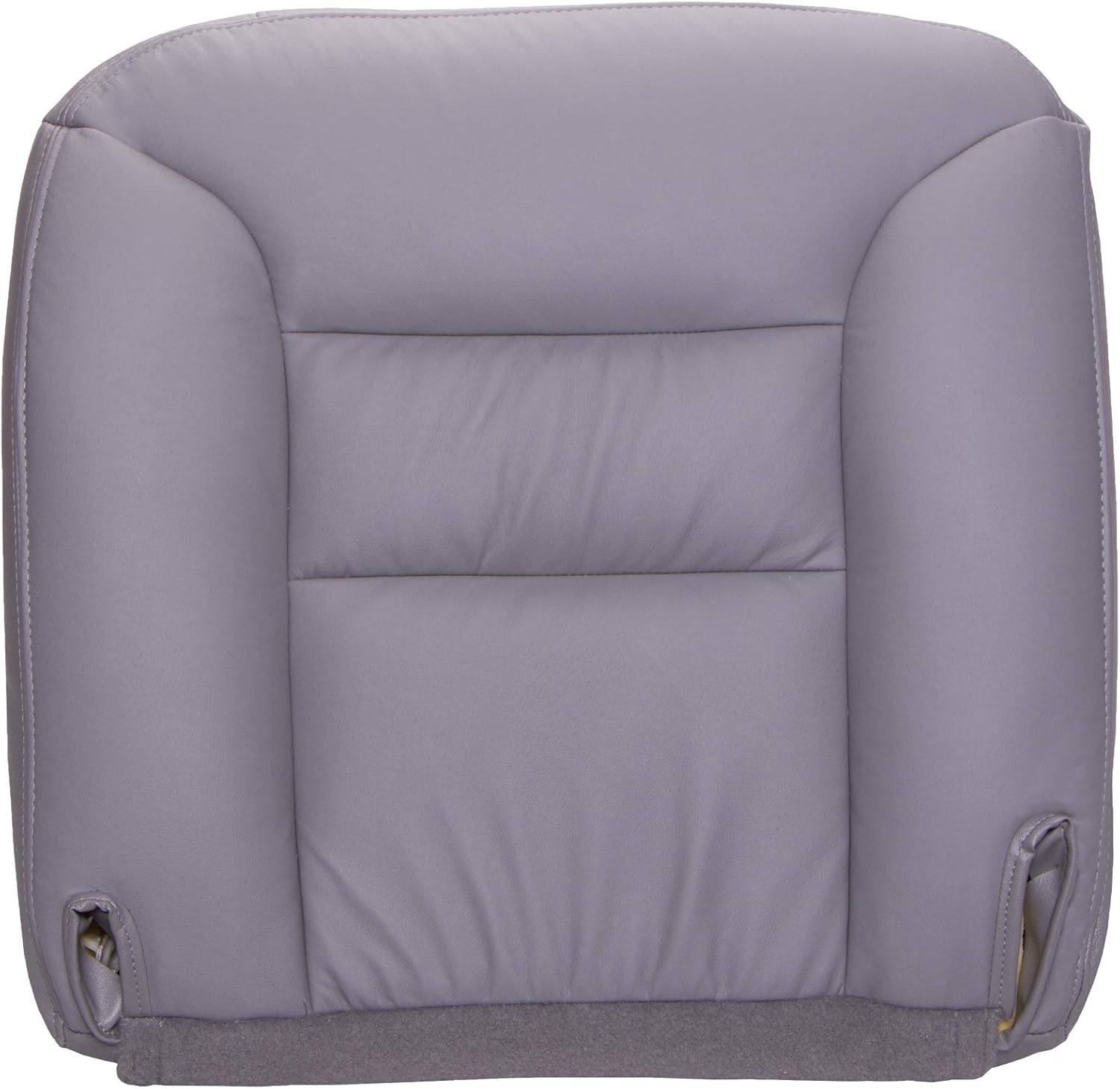 The Seat Shop Passenger Bucket Seat Bottom Leather Replacement Cover - Medium Gray (Compatible with 1996-1998 Chevrolet Silverado and GMC Sierra, and 1999 Silverado/Sierra 2500/3500 Crew Cab Only)