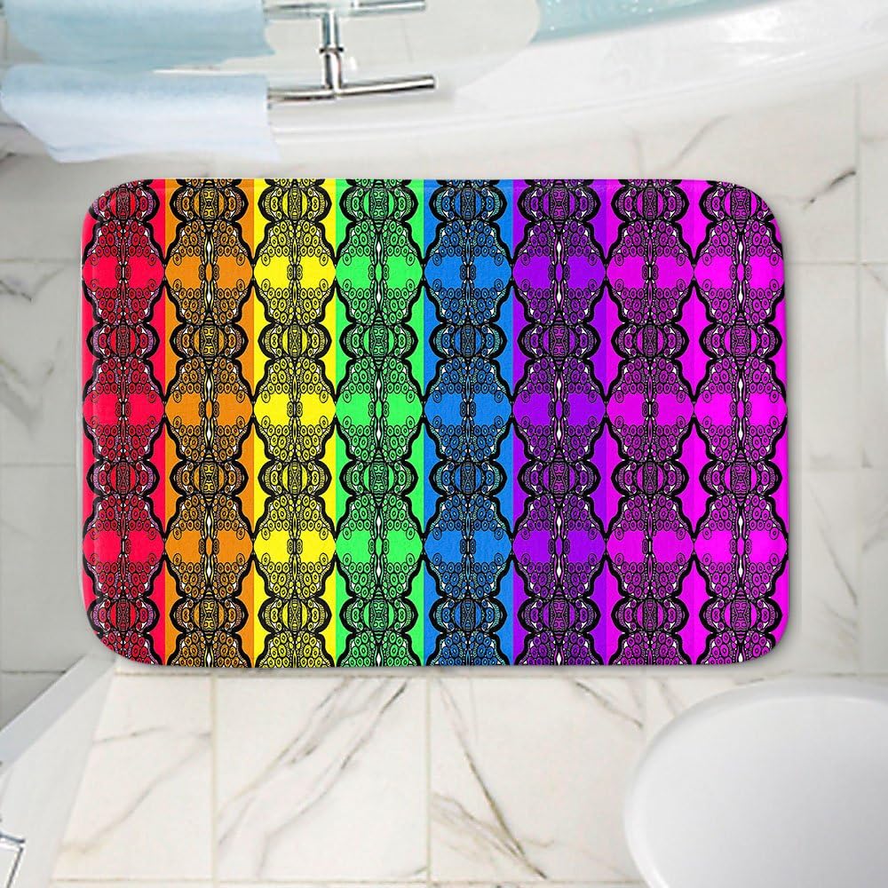 Dia Noche BR-SusieKRainbowGraphics2 Bath and Kitchen Mats, Large 36 x 24 in Pack of 2