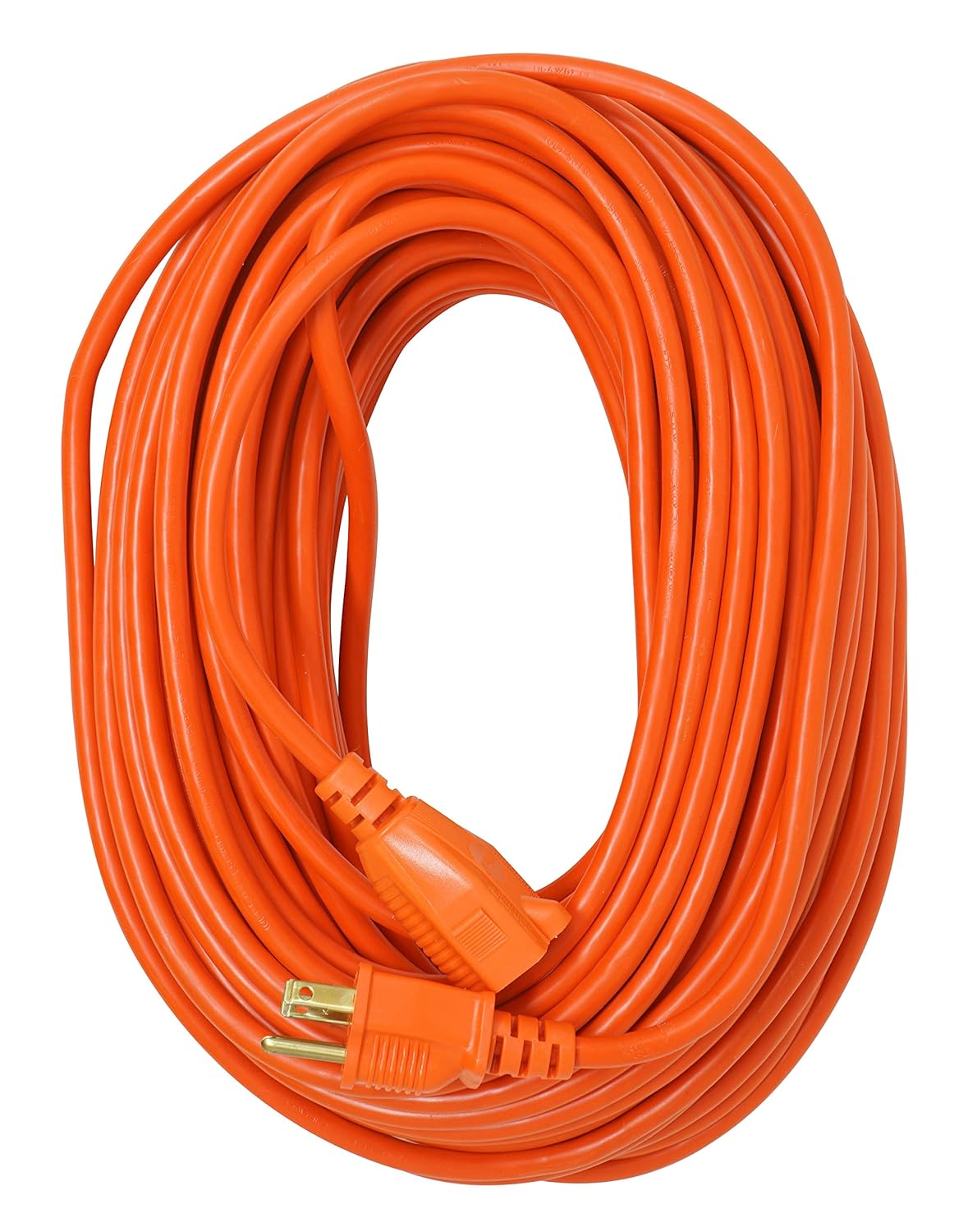 Southwire 2309SW8803 16/3 Vinyl Outdoor Extension Cord, Weather Resistant Flexible Vinyl Jacket, 3- Pronged, 100-Foot Extension Cord, 10 AMP, 1250 Watts, Orange