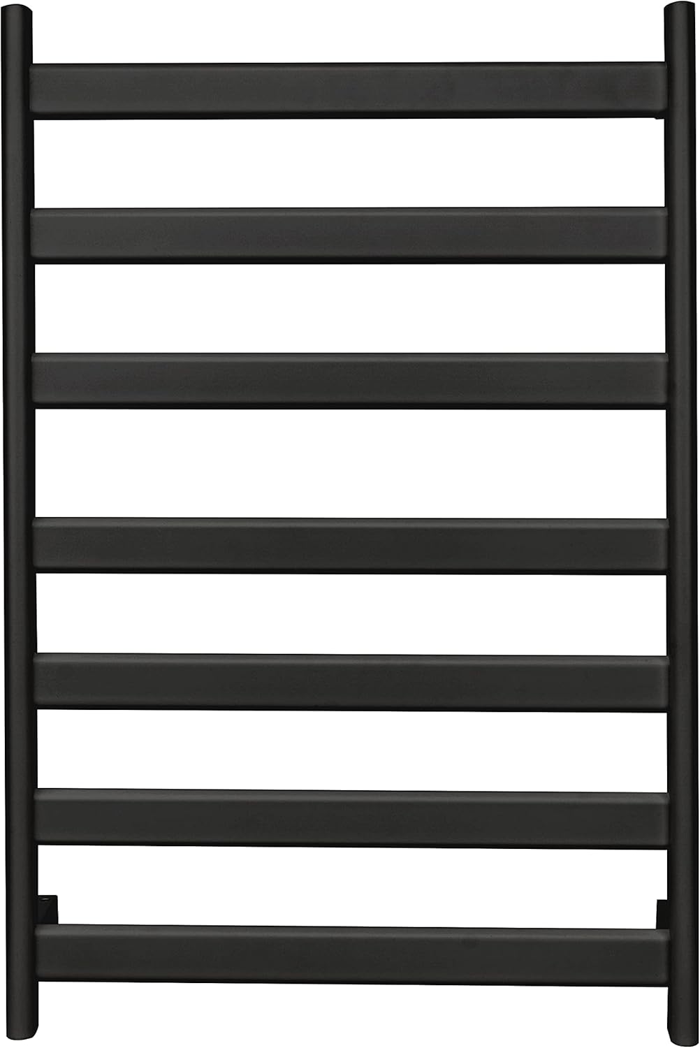 Mitcent Towel Warmer Wall Mounted Electric Towel Heater 105W, Hardwired, Timer, Controller, Black