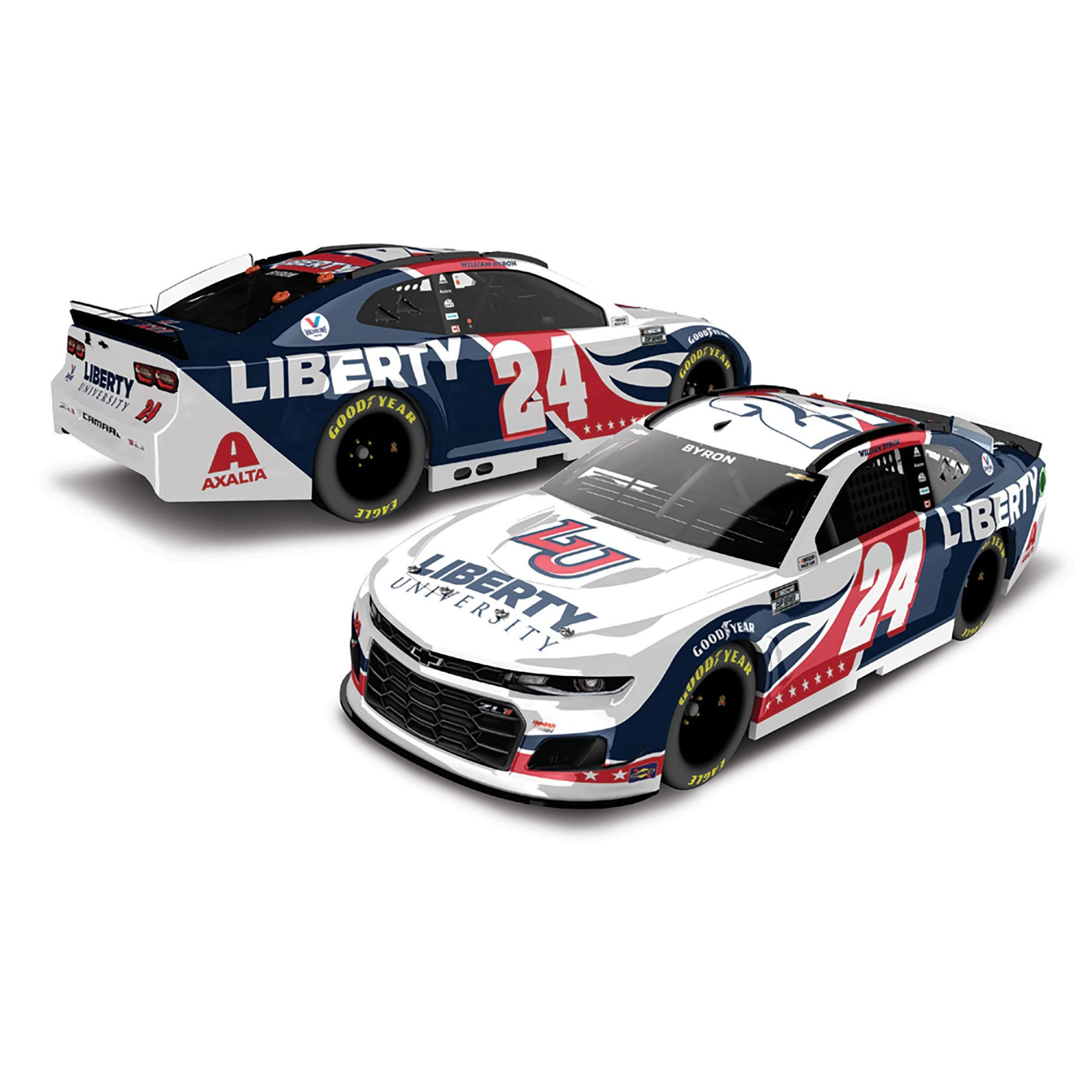 Action Racing William Byron 2021 #24 Liberty University 1:24 Regular Paint Die-Cast Chevrolet Camaro