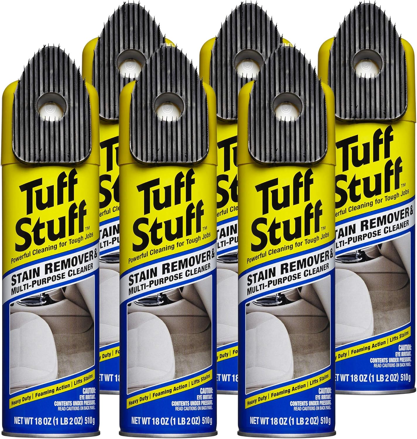 Tuff Stuff Multi-Purpose Foam Cleaner and Stain Remover, 18 Oz. (6) Pack of 2
