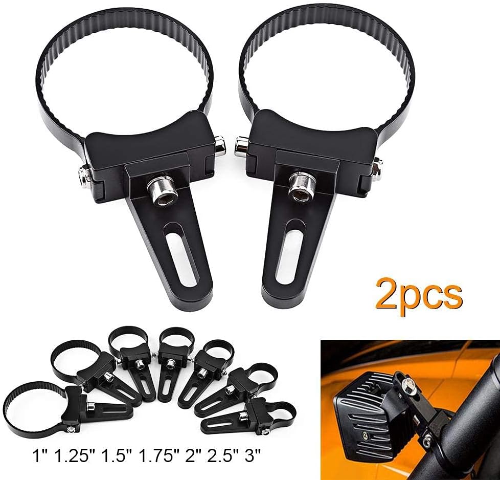 Mount Bracket, Aluminum Tube Bull/Roll Bar Mount Bracket Clamps Holder LED Car Truck Off Road Work Light LED Bracket Clamps(2.5inch)