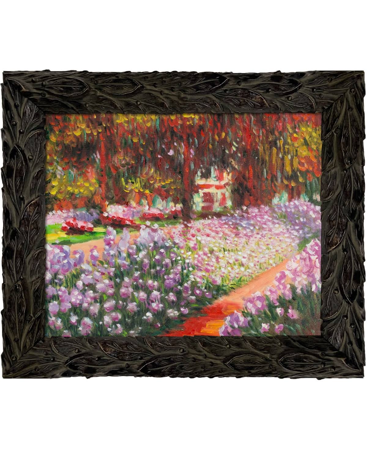 Overstock Art Artist&s Garden at Giverny with Feathered Ebony Frame, 11.24x22 x 13.24x22 in Multi at Nordstrom Rack