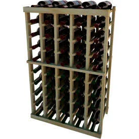 Individual Bottle Wine Rack - 5 Columns, 3 ft High - Black, Redwood