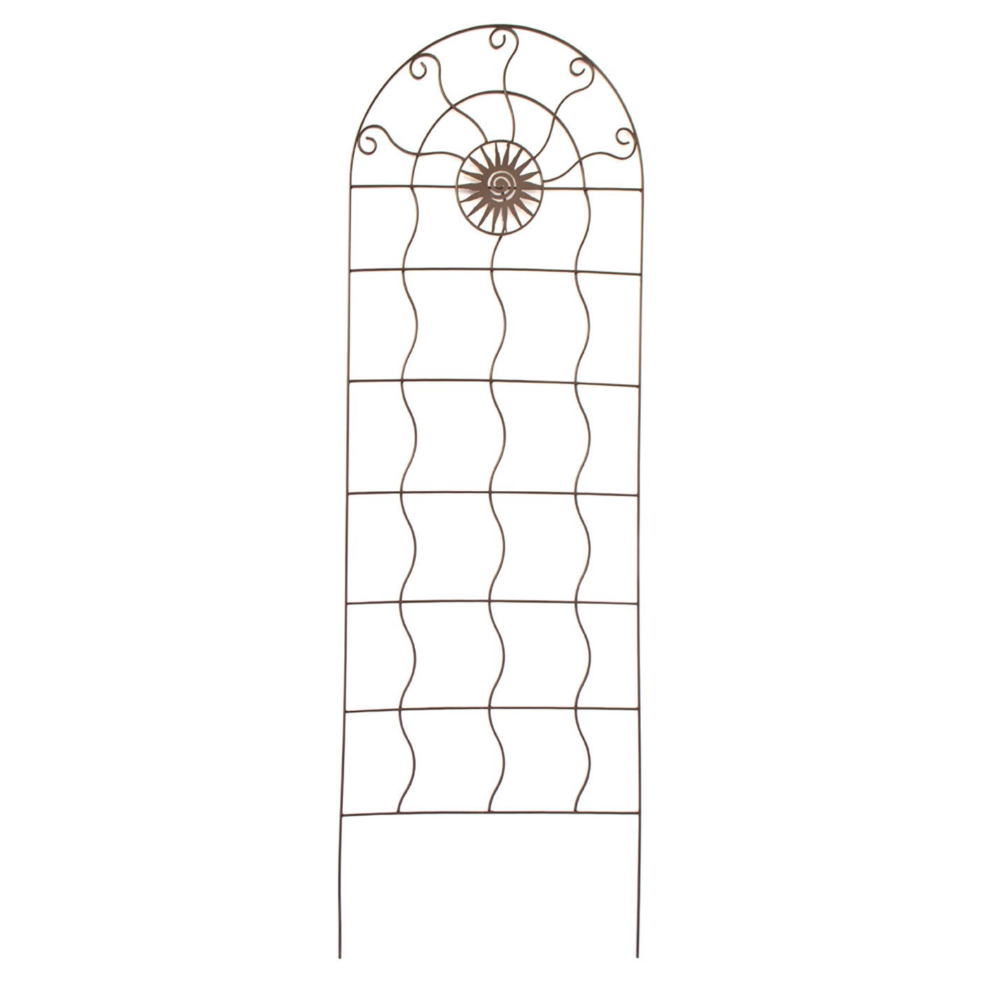 Panacea 84442 Aztec Style Garden Trellis, Rust, 72x22 x 24x22