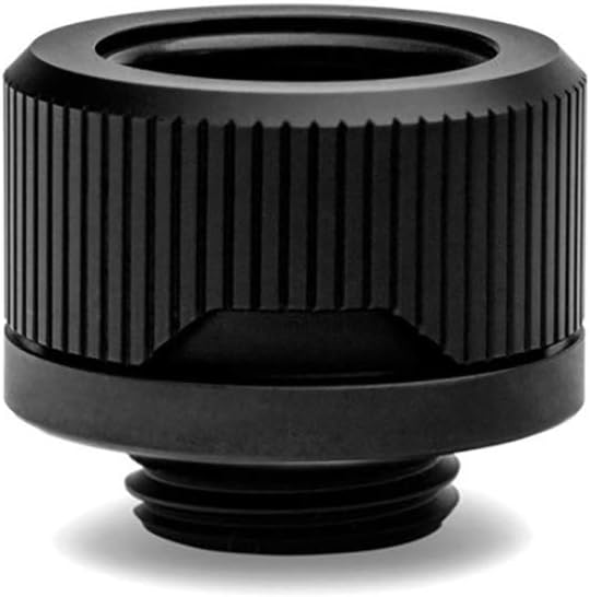 EKWB EK-Quantum Torque HDC-16 Compression Fitting for EKWB Rigid Tubing, 16mm OD, Black, 10-Pack