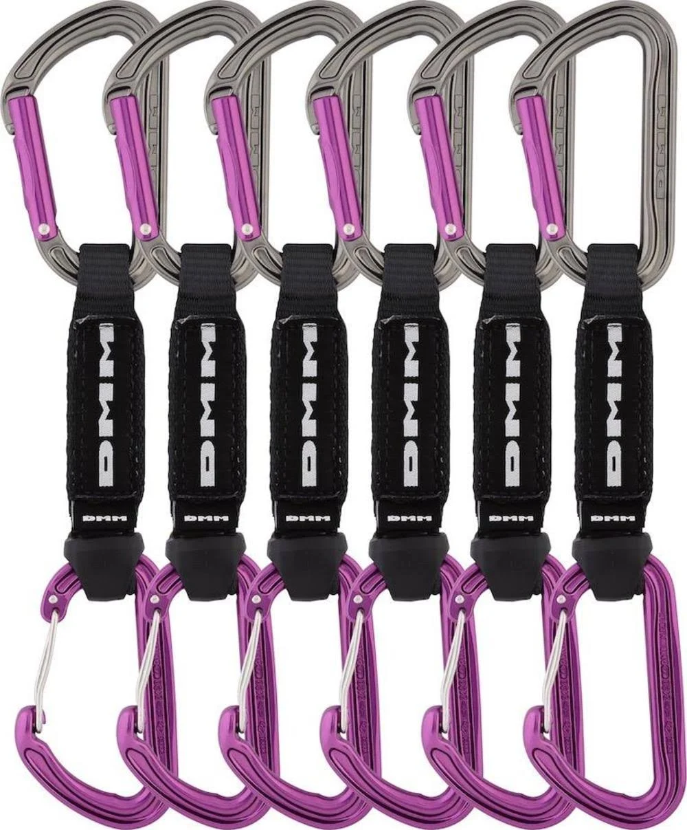DMM Shadow/Spectre Hybrid Quickdraw 6 Pack - Titanium/Purple - 12 cm