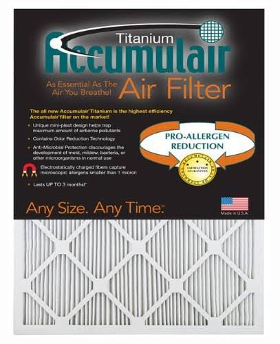 Accumulair Titanium 17x25x1 Allergen Reduction Air Filters (4 Pack)